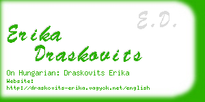 erika draskovits business card